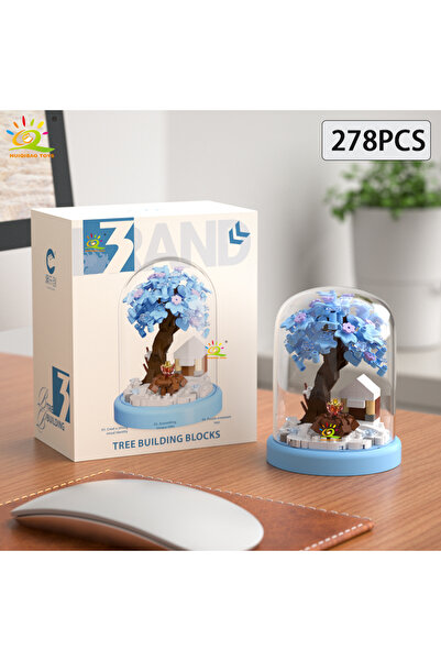 Choice NO.95 HUIQIBAO MOC منزل شجرة صغير للفصول الأربعة مع صندوق عرض، نموذج م...
