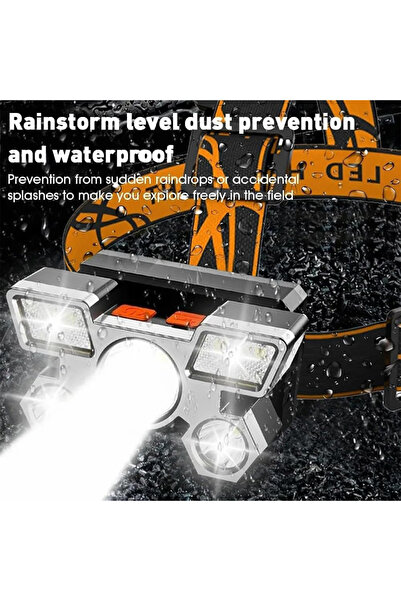 Yallabena LED Headlamp for Outdoor Activities with High-Intensity Light, Rech...