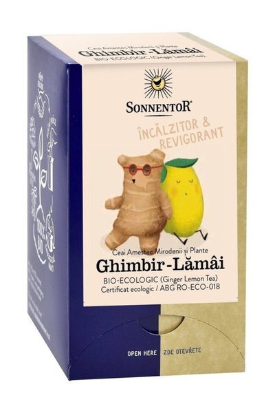 Sonnentor Ceai ghimbir lamaie 18 plicuri