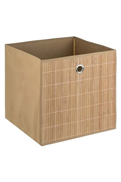 OEM Natural Color Foldable Bamboo Storage Box 31x31x31cm