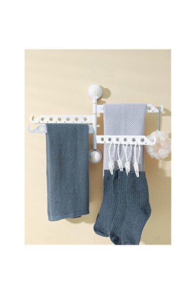Generic Rotating Towel Bar, White, No Punching Required, Foldable, Bathroom R...