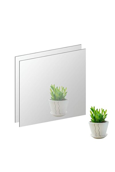 Generic 2 Pcs Self Adhesive Acrylic Mirror Hd Non Glass Sticky Large Plastic ...