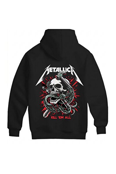 SVART WEAR Metallica Printed Unisex Oversize 100% Cotton Sweatshirt