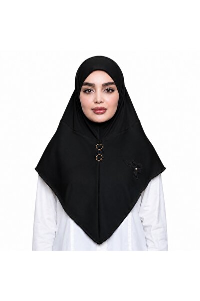 Linda Hijab Women Hijab with Front Button Detail, Elegant Draped Muslim Headscarf, Modest Islamic Head Covering