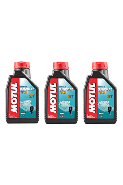Marine Outboard Tech 2T 2 Zamanlı Tekne Motor Yağı 1 Lt 3 adet