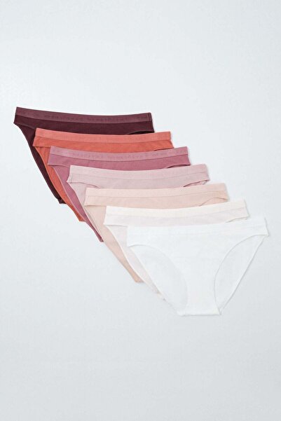 Women'secret Plain cotton 7-pack classic panties logo
