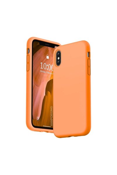 HANPORIUM غطاء سيليكون متوافق مع هاتف Apple iPhone XS - غطاء مرن بلون باستيل ...