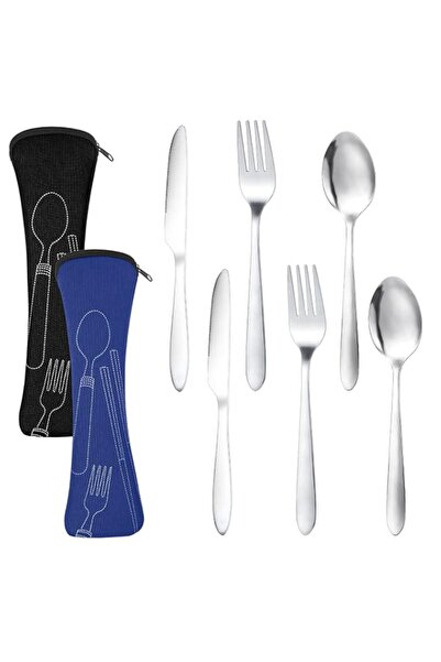 Generic YelaJoy 3 Set Camping Cutlery, Stainless Steel Cutlery Set with Bag, ...