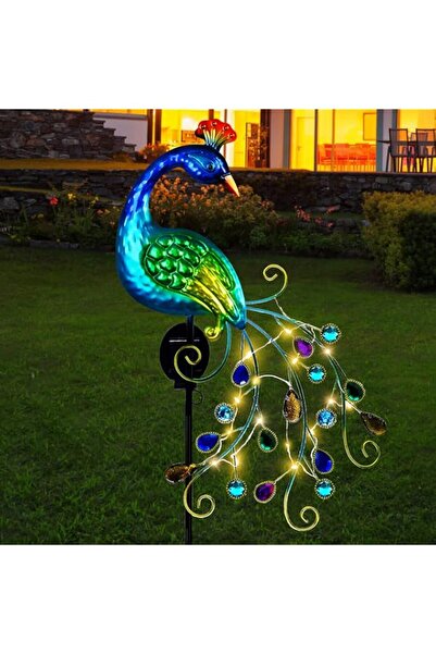 Generic DREAMSOUL Metal Peacock Garden Solar Lights Outdoor Decorative Garden...