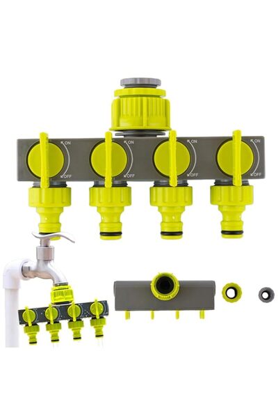 Generic Multi-Tap Connector 4 Way, Garden Hose Splitter, Y Connector Tap Wate...