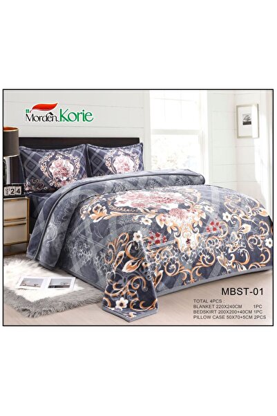 Morden Korie Luxurious Winter Blanket (Nefren) Ultra-Soft, Embroidered and Pa...
