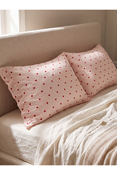 LC Waikiki Esvab • Modern & Distinctive Heart Embroidered Pillowcase Set of 2...