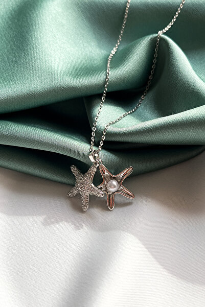 Berilya Aksesuar Pearl Detailed Starfish Figured Necklace