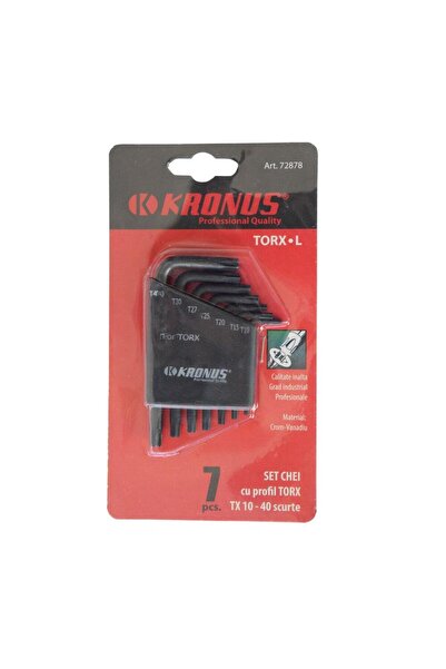 OEM Set 7 chei hexagonale, cu profil Torx, Kronus 72878, T10 - T40