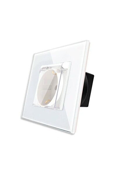 OEM Priza schuko simpla Luxion LXD-1MP049G-W, incastrat, cu capac, contact de...