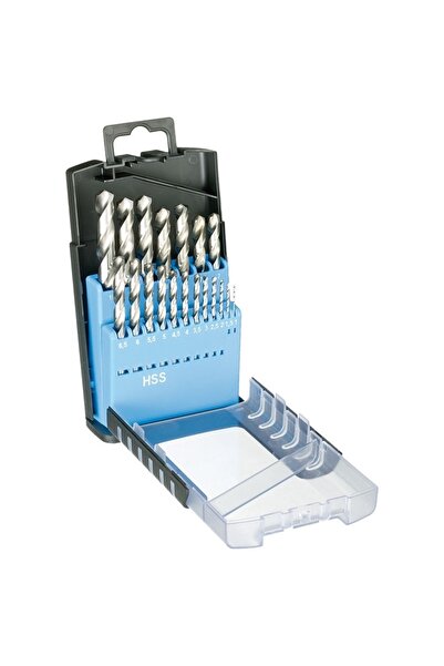 OEM Metal drill bit, HSS-G type, 1 - 10 mm, set of 19 pieces