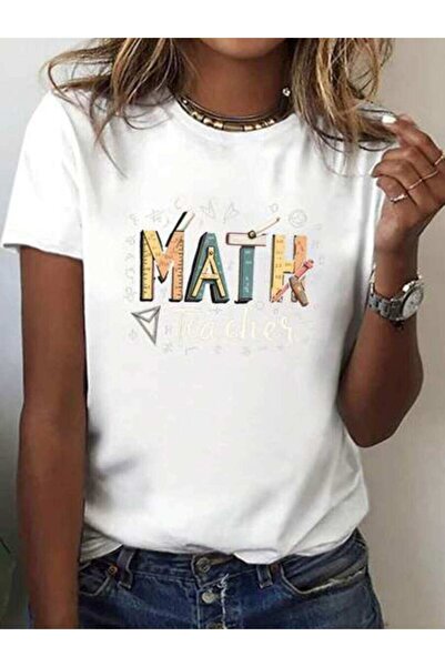 25W Oversized Loose Fit, Flat Print Tools MATH Creatively Illustrated T-Shirt...