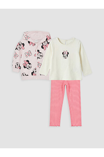 LC Waikiki Minnie Mouse Licensed Baby Girls' 3-Piece Set