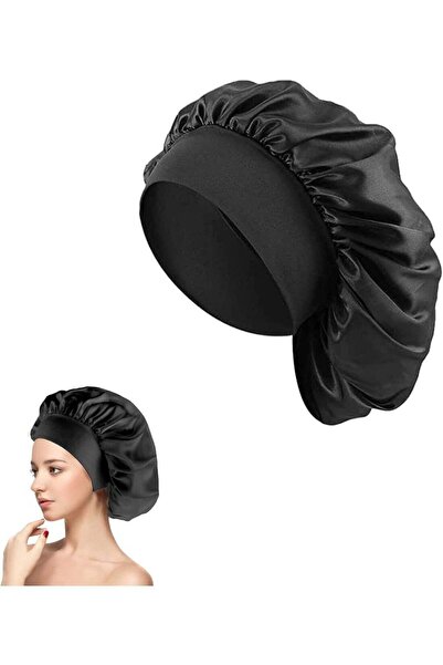 DubaiGallery Premium Satin Bonnet for Women, Adjustable Sleeping Cap with Ela...