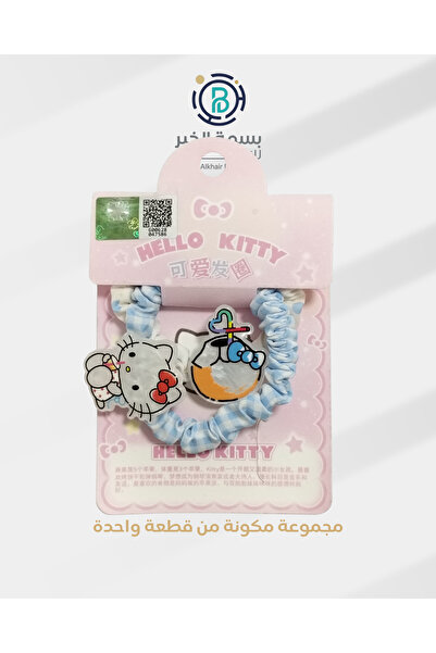 Hello Kitty طقم مشابك شعر ربطة شعر هالو كاتي قطعة واحدة أشكال متعددة