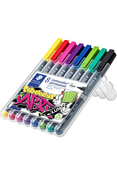 Staedtler Μόνιμοι Μαρκαδόροι Μαύροι 8 τεμάχια