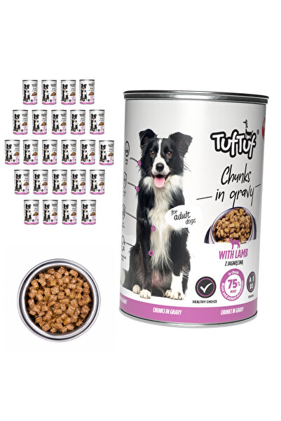 Tuf Tuf TufTuf hrană umedă completă pentru câini cu miel, conservă 24x415g bu...