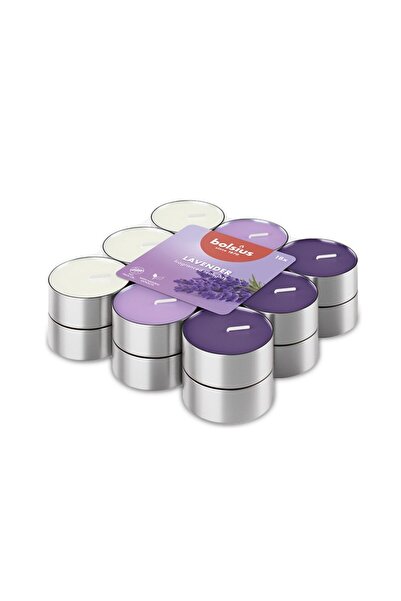 Bolsius Set 2 x 18 Lumanari Pastila Bolsius, Lavanda, Timp Ardere 3.5 Ore, Mu...