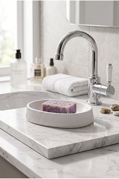 İndecor Houseware Katı Sabunluk Su Giderli Katı Kalıp Sabunluk | Su Tahliye Giderli Katı Sabunluk