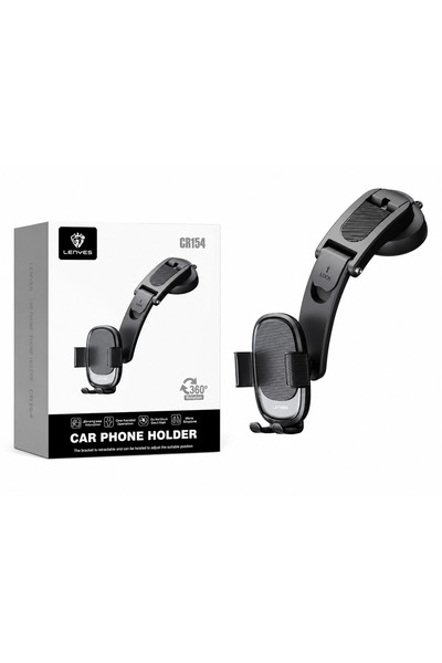 Leneys Car Phone Holder | 360° Rotating Adjustable Dashboard & Windshield Mob...