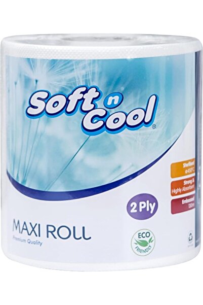 GENERAL Soft & Cool Paper Towel Roll, High Absorbency, 2-Ply, 1.30 m Length, ...