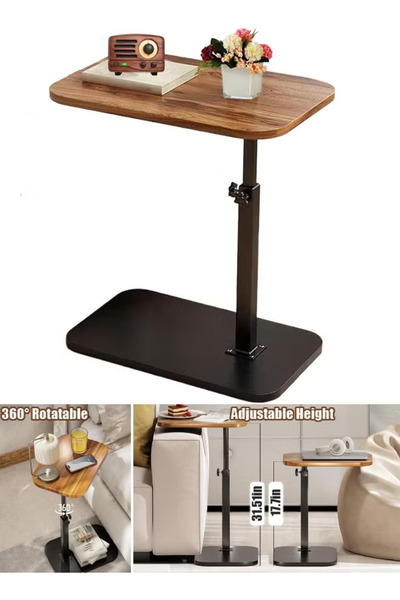 VUCATIN C-Shaped Side Table Adjustable Height C-Shaped End Table for Couch 36...