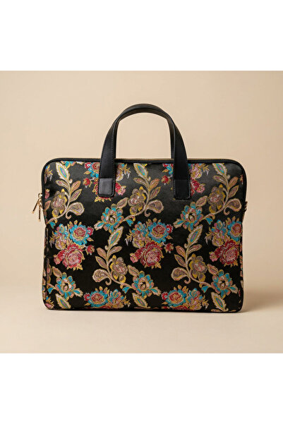 Letafia Valley Ethnic Pattern Strap Tablet Computer Notebook Laptop Bag Black