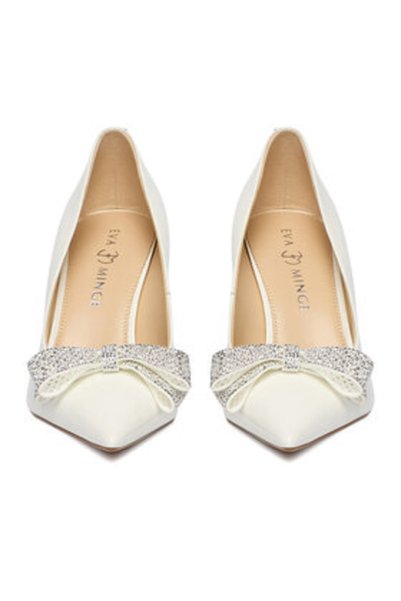 Eva Minge Pantofi cu toc ANEMONE-V1892-116-2 Albi