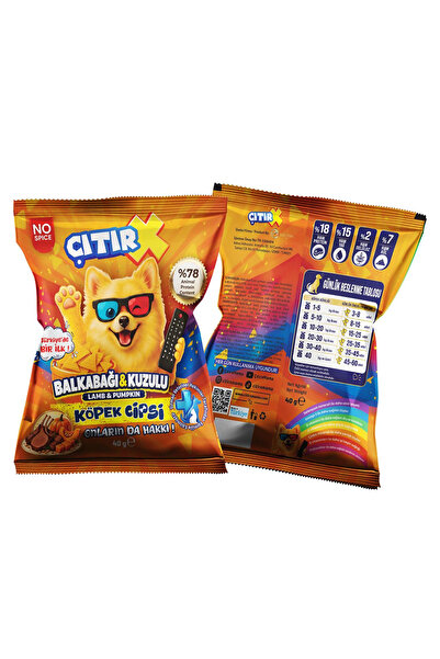 Köpek Cipsi Balkabağı & Kuzulu 40 Gr.