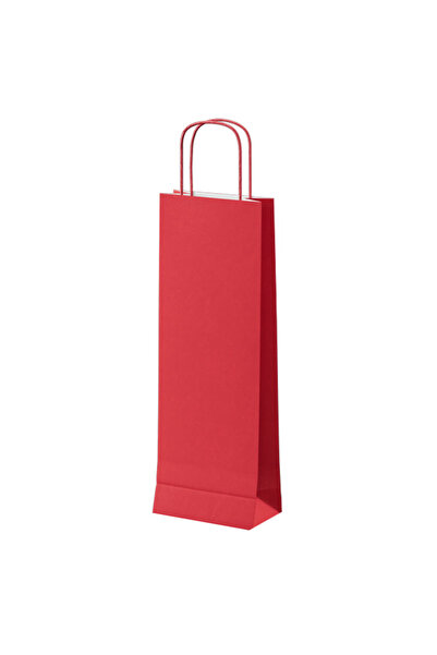 MC Micostore Punga hartie sticle maner rasucit 14 x 8 x 39 cm rosu/alb papiroti