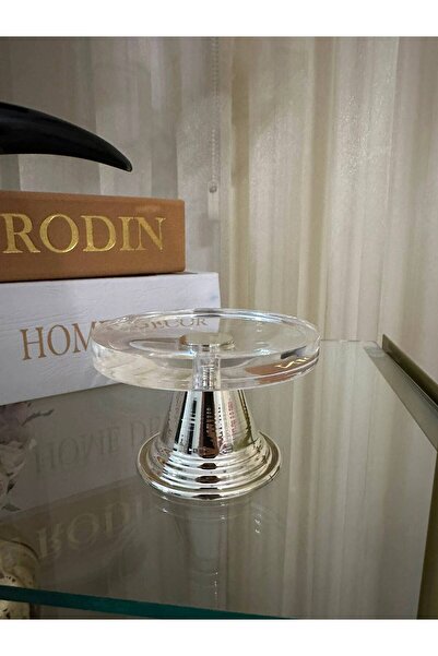 Nils Luxury Design Pirinç Pleksi Lokumluk gümüş 9 Cm