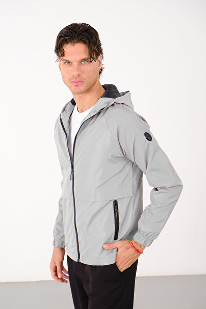 S&M CLOTHİNG New Season Men's Hooded Waterproof Seasonal Raincoat