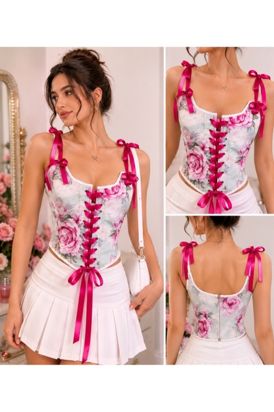 hbtasarim She Wears a Lolita Bustier Vintage Blouse
