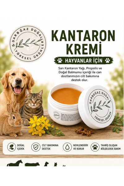 Darboğaz Doğal Yöresel Ürünler Sarı Kantaron Kremi Hayvanlar / Kedi Köpek Pat...