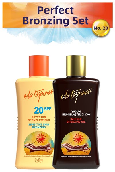 Eda Taşpınar Intensive tanning oil 200 ml + white skin bronzer 200ml