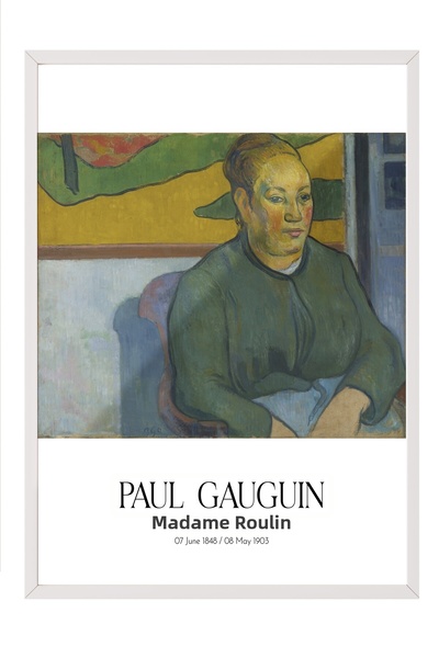 Postifull Paul Gauguin - Madame Roulin, Tablou înrămat alb, Seria de artă NR:...