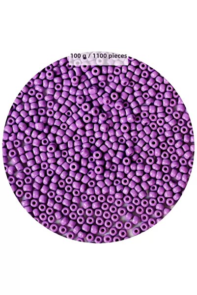 Mestore Purple Color 4 mm Approx 1100Pcs / 100 Grams Glass Beads Needlework W...