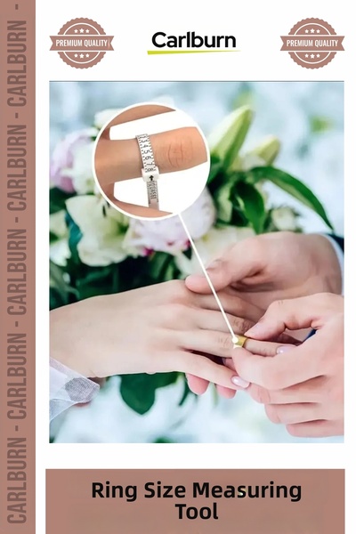 Carlburn Precise Adjustable Professional Finger Sizing Guide Standard Size Id...