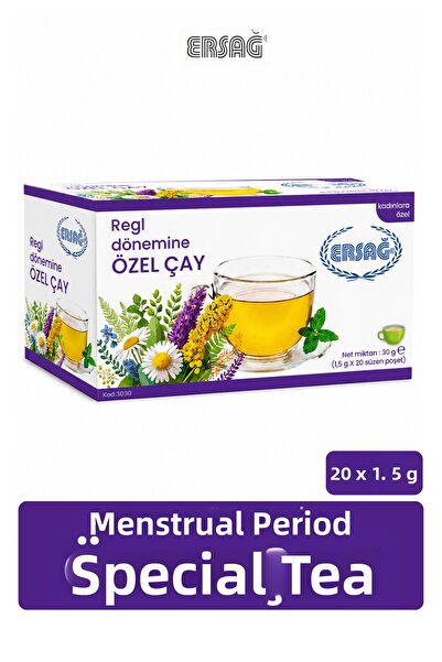 Ersağ شاي الأعشاب المختلطة الخاص بالدورة الشهرية 20 كيس فلتر 30 جرام