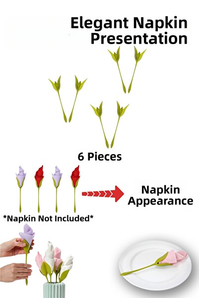 TEKNETSTORE Flower Shaped Napkin Folding Apparatus, Dining and Table Decorati...