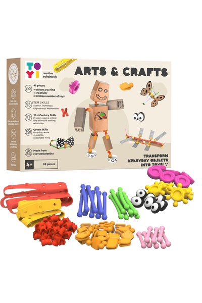 Toyi الحرف اليدوية - مجموعة STEM المكونة من 98 قطعة وألعاب البناء الإبداعية