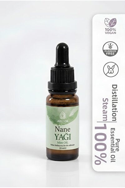 AROVİA Peppermint Leaf Oil 20ml – Refreshing and Revitalizing Peppermint Oil