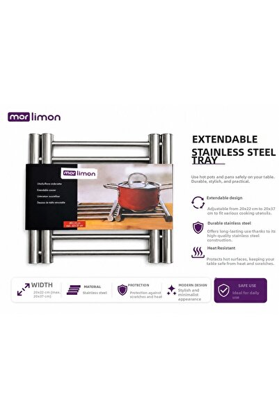 MİKRA Nihale Teapot Pot Base Extendable Steel Base