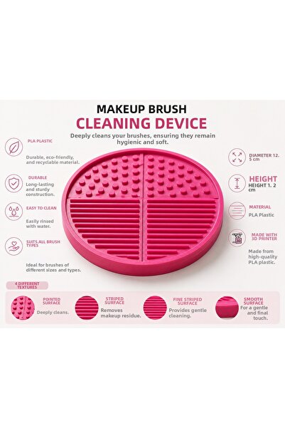 novaPrint Makeup Brush Cleaning Apparatus – Brush Cleaning Pad |   12.5 cm Pr...