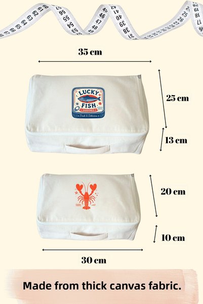 Mama Yoyo Baby&Kids Sardine Lobster Multi-Purpose Storage Bag Set of 2 Suitcase Bag Hospital Discharge Storage Bag Set